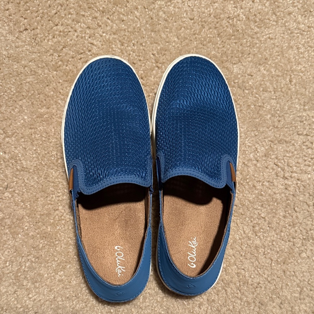 Olukai Blue Slip-On Sneakers Pehuea by Olukai size 8.5